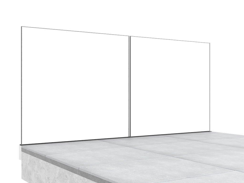 Garde-corps terrasse GLASSFIT 1602 vue int&eacute;rieure